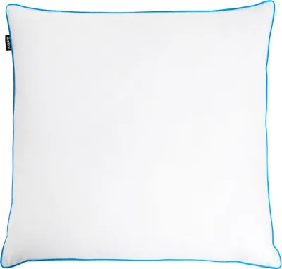 Produktbild von BELIANI Niedriges Kopfkissen Weiße Entenfedern und Daunen 80x80 cm Premium-Baumwollbezug Natürliche Füllung