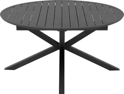 Produktbild von Runder ausziehbarer Gartentisch aus Aluminium L.150/200 cm - Anthrazit - YOHA von MYLIA