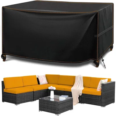 Produktbild von Schutzhülle Gartenmöbel 420D Oxford Stoff Winddicht Wasserdicht 250x250x90cm Rechteckig Aufbewahrungstasche