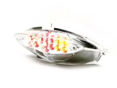 Immagine prodotto di Fanale posteriore BGM originale in vetro trasparente 15 LED con funzione di indicatore di direzione Peugeot Speedfight2