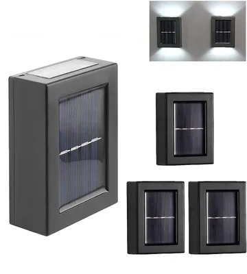 Produktbild von Gartenleuchte Solar Garten Wandleuchten,4 Stück Solar Led Wandleuchte,IP65,600mAh