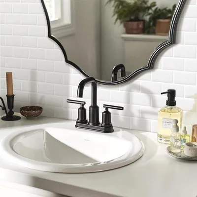 Immagine prodotto di Adesivi per piastrelle autoadesivi Ibenzoa® con effetto 3D, bianchi, 30,5 x 30,5 cm, confezione da 10 – facili da applicare, facili da pulire, ideali per cucina e bagno