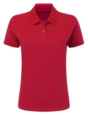 Productafbeelding van SG Damenpoloshirt, korte mouwen, 100% katoen, model FK1348 (XL) (Rood)