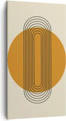Produktbild von Bild auf Leinwand - Leinwandbild - Einteilig - Stück Geometrisch Orange - 45x80cm - Wand Bild - Wanddeko - Wandbilder - Leinwanddruck - Bilder - Wanddekoration - Leinwand bilder - PA45x80-4877