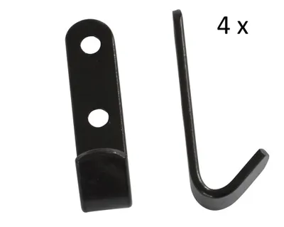 Produktbild von 4 Stück - Schleuderhaken Planenhaken Haken Stahl schwarz