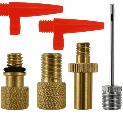 Produktbild von Fahrrad Ventil Adapter 6er Set Auto Ball Fahrradventil Luftmatratze SV AV DV Neu