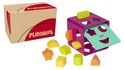 Obrázok produktu pre Tvarová kocka Playskool pre deti od 1,5 roka - plastová tvarová kocka