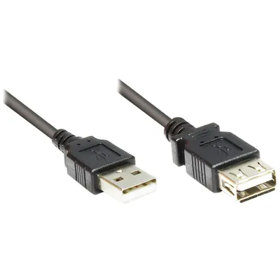 Image de Alcasa 2511-OF2S Câble USB USB 2.0 1,8 m USB A Noir