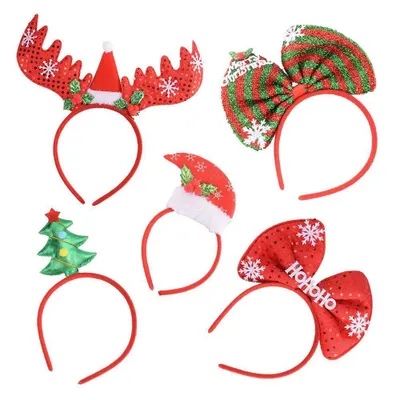 Produktbild von Weihnachten Stirnband Kopfschmuck – 5 Stück, Festliche Dekoration