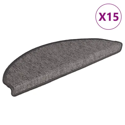 Obrázok produktu pre vidaXL Podložky na kroky 15 kusov 65x21x4 cm béžová a sivá polkruhová veľká