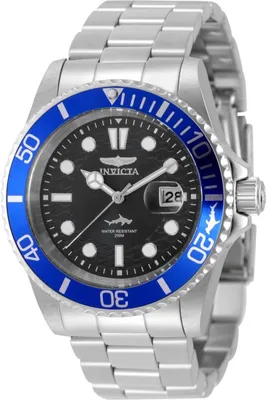 Obrázek produktu pro Invicta Pro Diver 50828 – pánské hodinky – quartzový strojek – nerezová ocel s černým ciferníkem – 42 mm