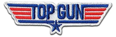 Obrázek produktu pro Comercial Mercera Top Gun Maverick Logo - nášivka, nažehlovací nášivka, nášivky, nášivky, k nažehlení, velikost: 2,1 x 7,1 cm