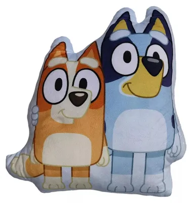 Immagine prodotto di Cuscino decorativo a forma di personaggio di Bluey, dimensioni 34x28 cm