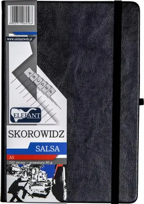 Zdjęcie produktu dla Elefant Skorowidz A5 192 Strony - Czarny, Notes Do Szkoły I Pracy