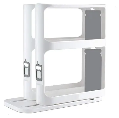 Immagine prodotto di Portaspezie regolabile - 2 ripiani - Estraibile - Salvaspazio - Per cucina/bagno - 13x28x27 cm - Scaffale portaoggetti