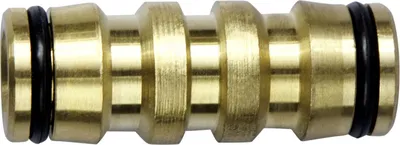 Produktbild von Doppelstecker 2-Wege-Kupplung aus Messing mit 1/2-Zoll-Tülle für Stecksysteme