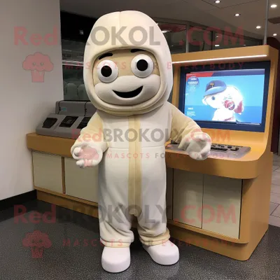 Obrázek produktu pro Postava REDBROKOLY maskota krémové televize oblečená s mikinou a čelenkami
