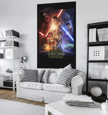 Produktbild von Komar Digitaldruck Vlies Panel "Star Wars EP7 Official Movie Poster" 120 x 200 cm, bunt, VD-046