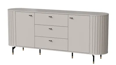 Productafbeelding van MINIO, dressoir "ZAMA", 190 cm, met drie lades, decoratieve, afgeronde zijkanten, kleur: Cashmere