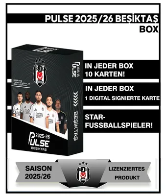Produktbild von Besiktas Fußball Sammelkarten 2025/26 Box 10 Karten