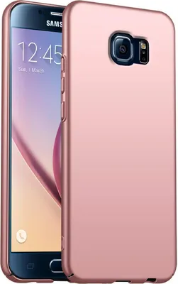 Produktbild von Handy Hard Case für Samsung Galaxy S6 Edge Hülle Slim Cover Matt Schutzhülle, Rose