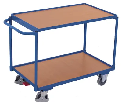 Produktbild von VARIOfit Tischwagen mit Schiebegriff und 2 Ladeflächen 1185x790mm