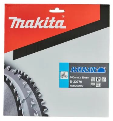 Produktbild von Makita MAKBLADE Kreissägeblatt 260 x 30 x 2,3 mm 40 Zähne ( B-32770 ) für Holz
