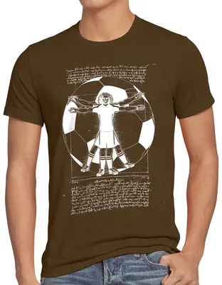 Produktbild von BaumwolleCloud Vitruvianischer Fußballer Herren T-Shirt spieler mannschaft