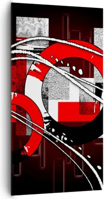 Produktbild von Bild auf Leinwand - Leinwandbild - Grafische komposition geometrisch zahlen - 65x120cm - Wand Bild - Wanddeko - Leinwanddruck - Bilder - Kunstdruck - Leinwand bilder - Wandkunst - PA65x120-0587