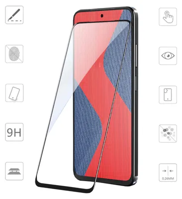 Immagine prodotto di Per Xiaomi Redmi 12 3D Display pieno LCD H9 vetro temperato protezione armatura laterale nuovo