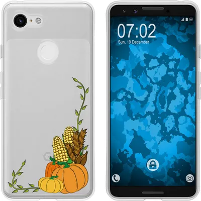 Produktbild von PhoneNatic Case kompatibel mit Google Pixel 3 Silikon-Hülle Herbst Erntedankfest/Thanksgiving M5