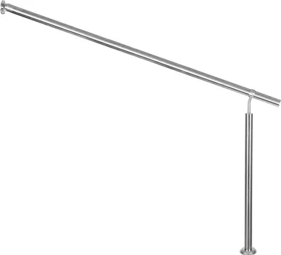Produktbild von Edelstahl Handlauf Treppengeländer Geländer für Treppe Treppen mit Wandhalter seitliche Montage Wand Halterung Auswahl Länge mit Montagematerial Handläufe V2Aox, Länge:200 cm