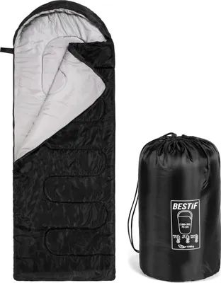Obrázok produktu pre Bestif spací vak BS002 čierny – 210x75 cm, ľahký a vodoodolný