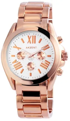 Produktbild von Akzent Damenuhr mit Metallarmband