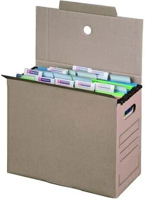 Produktbild von 10x Archiv-Transportbox für Hängemappen 327x158x279mm wiederverschließbar braun
