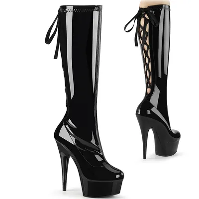 Produktbild von DELIGHT-2029 Damen Boots von Pleaser, Schwarz EU 44, US 14