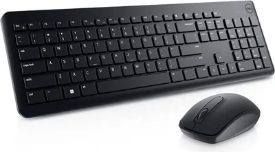 Produktbild von DELL Dell | Keyboard and Mouse | KM3322W | Keyboard and Mouse Set | Wireless | Batteries included | Russian | Black | Wireless connection