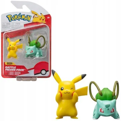 Obrázek produktu pro Jazwares Pokemon Pikachu a Bulbasaur 2-pack Battle Figurky