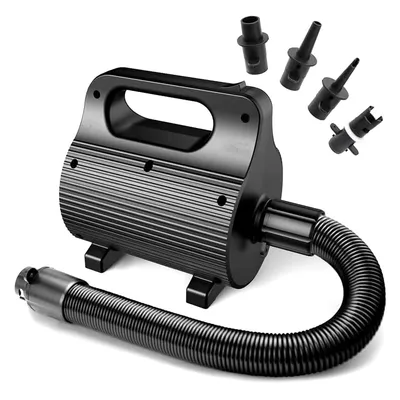 Produktbild von Luftpumpe elektrisch 600W 4 Adapter Aufblasen & Absaugen kompakt 172cm Kabel für Luftmatratzen Pool Camping Zubehör