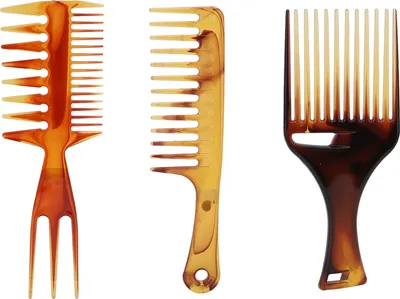 Image de set de peignes à cheveux 3 pièces, professionnel, portable, pour la maison, le salon de coiffure, dents larges, outil de coiffure