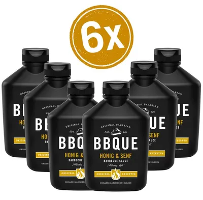 Produktbild von BBQUE Honig & Senf - 6x 400ml