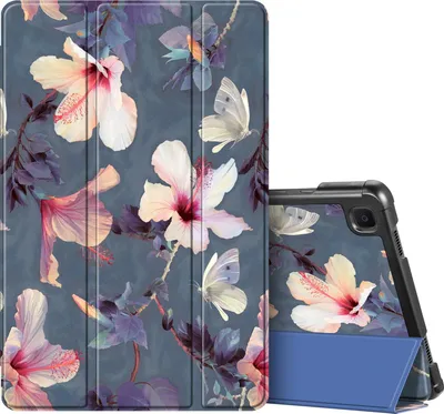 Produktbild von Fintie Hülle für Samsung Galaxy Tab A7 10,4 2022/2020 - Ultra Schlank Kunstleder Schutzhülle Cover mit Auto Schlaf/Wach Funktion, Blühender Hibiskus
