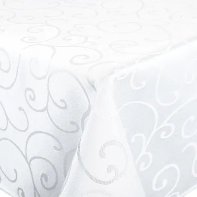 Produktbild von Tischdecke Abwaschbar Rechteckig, Jacquard Tischwäsche, 80 x 80 cm Tischtuch, Tischdecke Abwaschbar Ornamente für Küche, Party, Schmutzabweisend, Pflegeleich