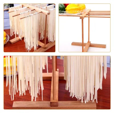 Produktbild von Nudeltrockner Tragbarer Haushaltsnudeltrockner Kompakt Robust und Leicht zu Reinigen Hängeständer für Frische Pasta