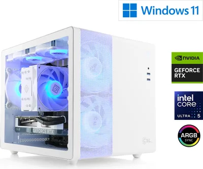 Image de PC de jeu, Intel Core Ultra 5 245KF, 4200 MHz, GeForce RTX 5070, 32 Go DDR5 RAM, 2000 Go M.2 SSD, Windows 11 Home, USB 3.2 | M11940H