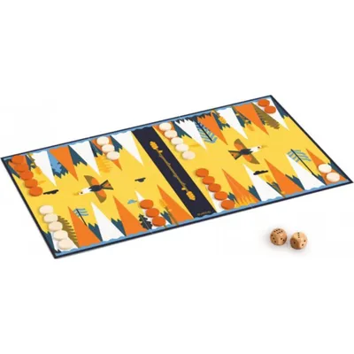 Produktbild von Djeco Klassisches Backgammon-brettspiel Golden Golden One Size