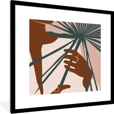 Produktbild von MuchoWow® Gerahmtes Poster Sommer - Pflanze - Rosa 40x40 cm - Poster mit Schwarzem Bilderrahmen Wandposter Rahmen Foto Bilder - Poster - Plakat im Rahmen