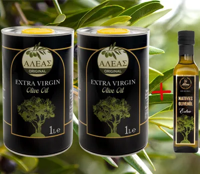 Produktbild von Aleas Natives Olivenöl Extra 2x1L + eine Flasche 250ml Geschenk