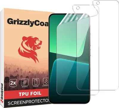 Produktbild von GrizzlyCoat Xiaomi 13 Hydrogel TPU Displayschutz - Hüllenfreundlich + Applikator (2er Pack)
