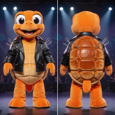 Immagine prodotto di Costume MASTICOT da tartaruga marina arancione vellutata